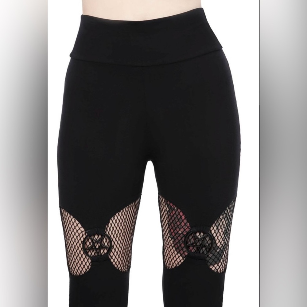 Killstar Black Fishnet Leggings -XL